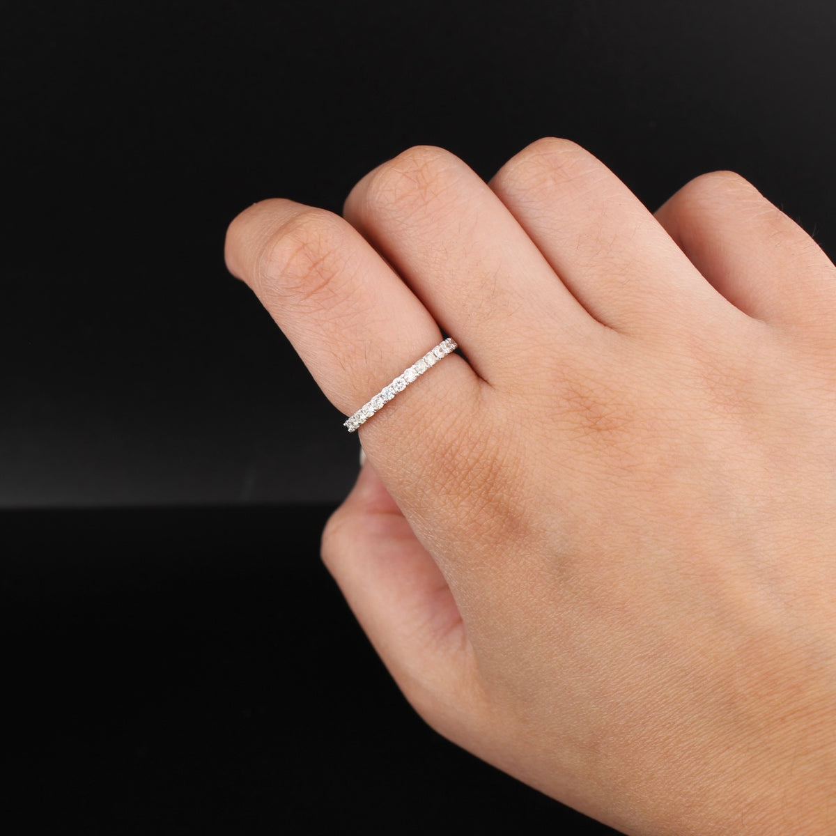 women's 14K Diamond Women's Band - detail view - ICEbyAK