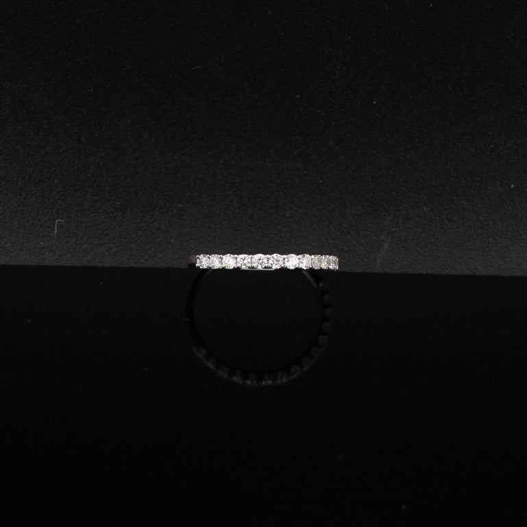 women's 14K Diamond Women's Band - on black background - ICEbyAK