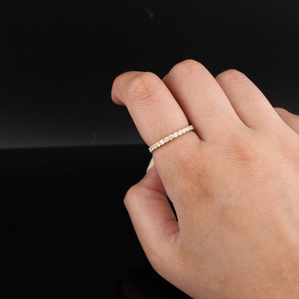 women's 14K Diamond Women's Band - alternate view - ICEbyAK