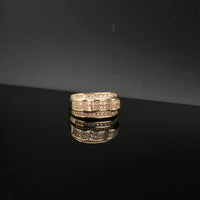 Real 14K Gold Diamond Men's Band