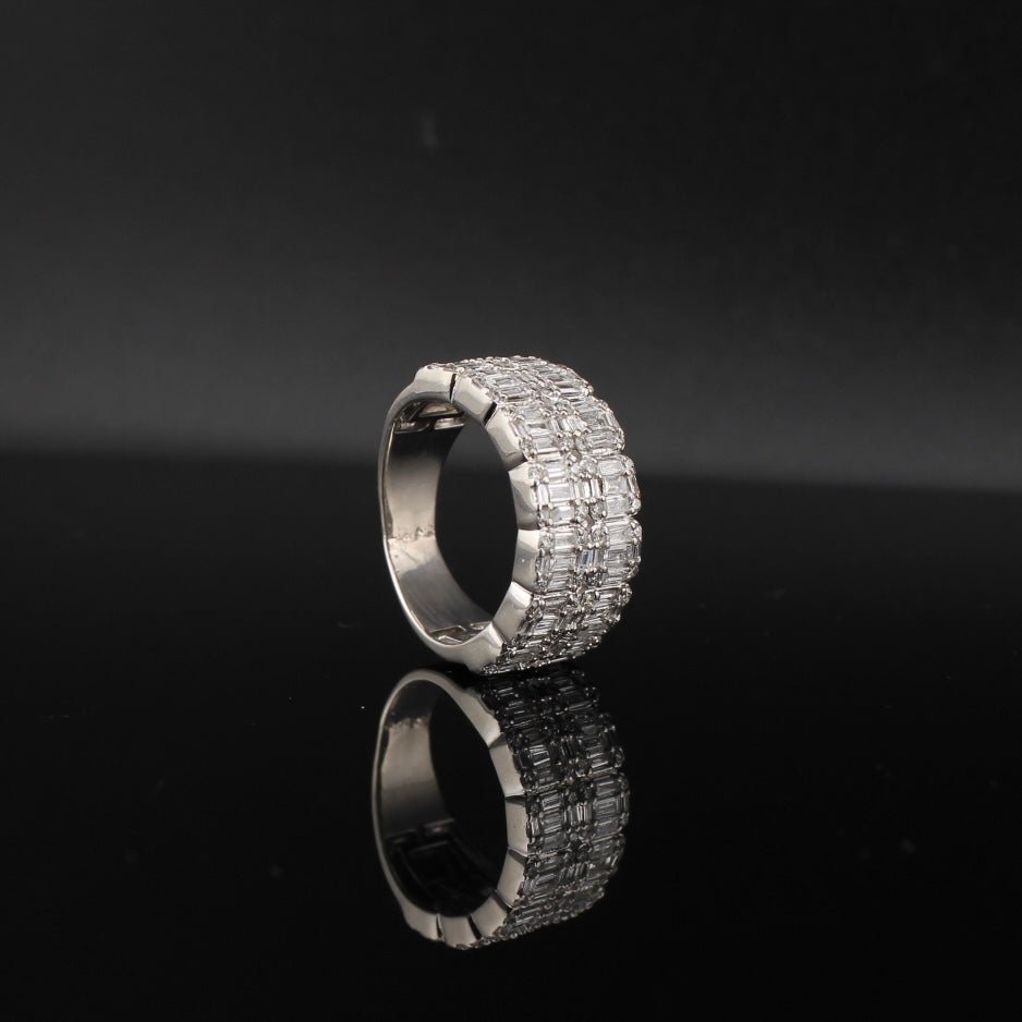 Anillo de hombre de oro de 10K auténtico con diamante