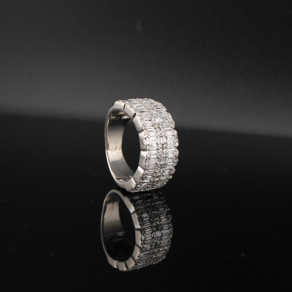 Anillo de hombre de oro de 10K auténtico con diamante