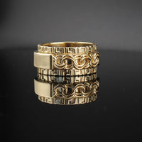 Real 10K Gold Rotating Mens Chino ID Rings