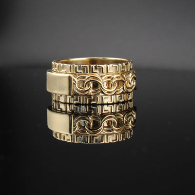 10K Rotating Mens Chino ID Rings