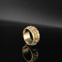 Real 10K Gold Rotating Mens Chino ID Rings