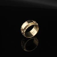 Real 10K Gold Rotating Mens Chino ID Rings