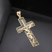 Colgante de oro de 10K con crucifijo