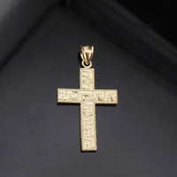 Colgante de cruz de oro de 10K auténtico