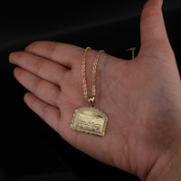 Real 10K Gold Last Supper Pendant & Chain