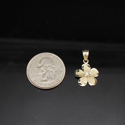 10K Gold Flower Pendant