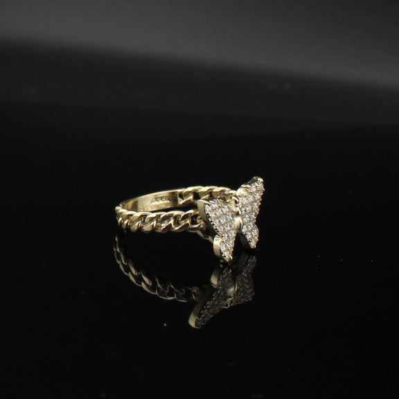 Real 10K Gold Butterfly Ring