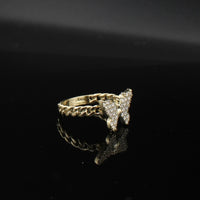 Real 10K Gold Butterfly Ring