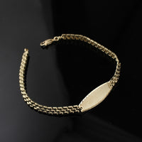 Pulsera de oro de 10K auténtico personalizada
