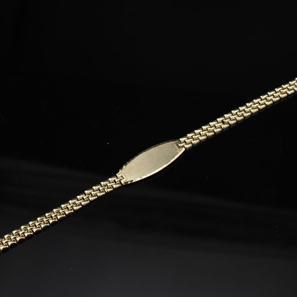 Pulsera de oro de 10K auténtico personalizada