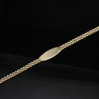 Pulsera de oro de 10K auténtico personalizada