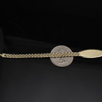 Pulsera de oro de 10K auténtico personalizada