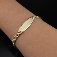 Pulsera de oro de 10K auténtico personalizada