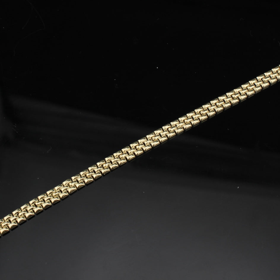Pulsera Bismarck de oro de 10K auténtico