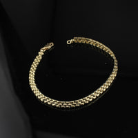 Pulsera Bismarck de oro de 10K auténtico