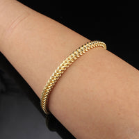 Real 14K Gold Franco Bracelet