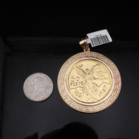 Real 10K Gold Centenario 50 Pesos Coin & Bezel