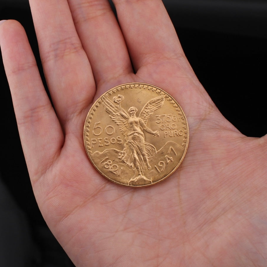 22k Original Centenario 50 Pesos Coin 42g in 14K gold - alternate view - ICEbyAK