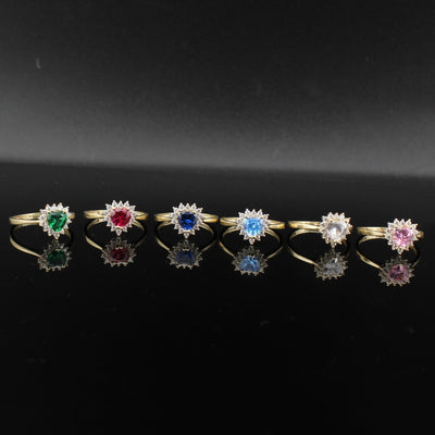 10K Gold Heart Birthstone Ring