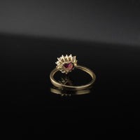Real 10K Gold Heart Birthstone Ring