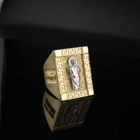 Real 10K Gold Large Saint Jude Ring