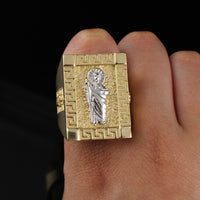 Real 10K Gold Large Saint Jude Ring