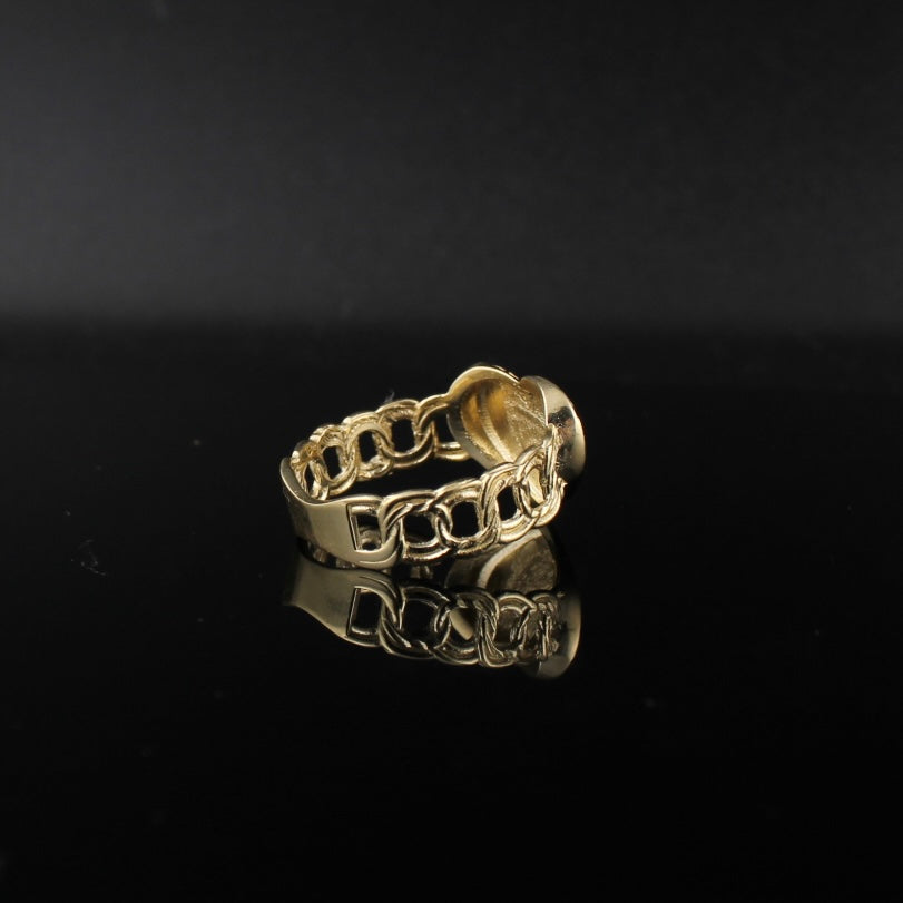 Anillo Corazón Chino de Oro de 10K auténtico