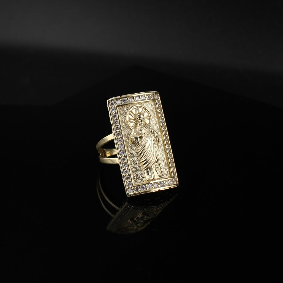 Real 10K Gold Large Saint Jude Ring