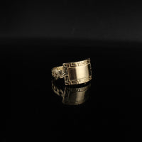 Anillo de oro macizo de 10 quilates con diseño Chino ID