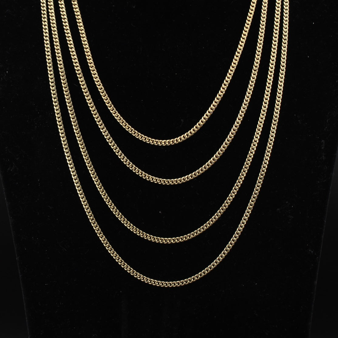 Real 10K Gold 3mm Cuban Chain