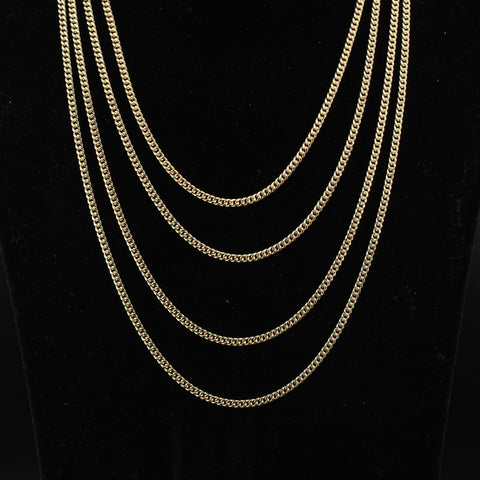 Real 10K Gold 3mm Cuban Chain
