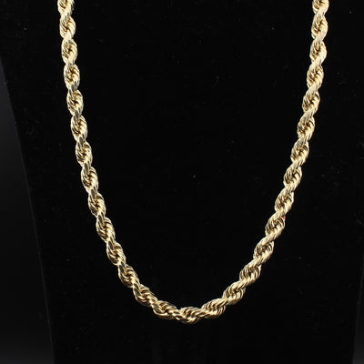 10K Gold Rope Chain 8mm