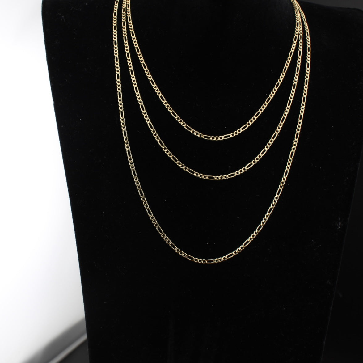 Real 10K Gold 2.5mm Figaro Chain
