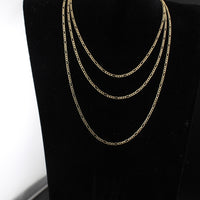 Real 10K Gold 2.5mm Figaro Chain