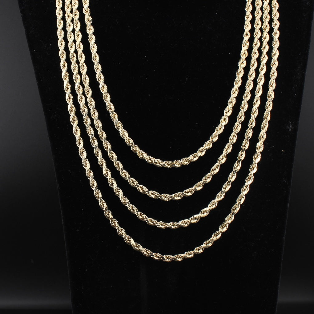 Real 10K Gold 5mm Rope Chain