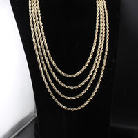 Real 10K Gold 5mm Rope Chain