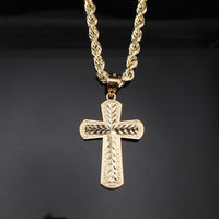 Colgante de cruz de oro de 10K auténtico