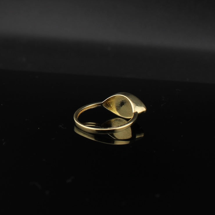 Anillo de oro de 10K auténtico con ojo turco