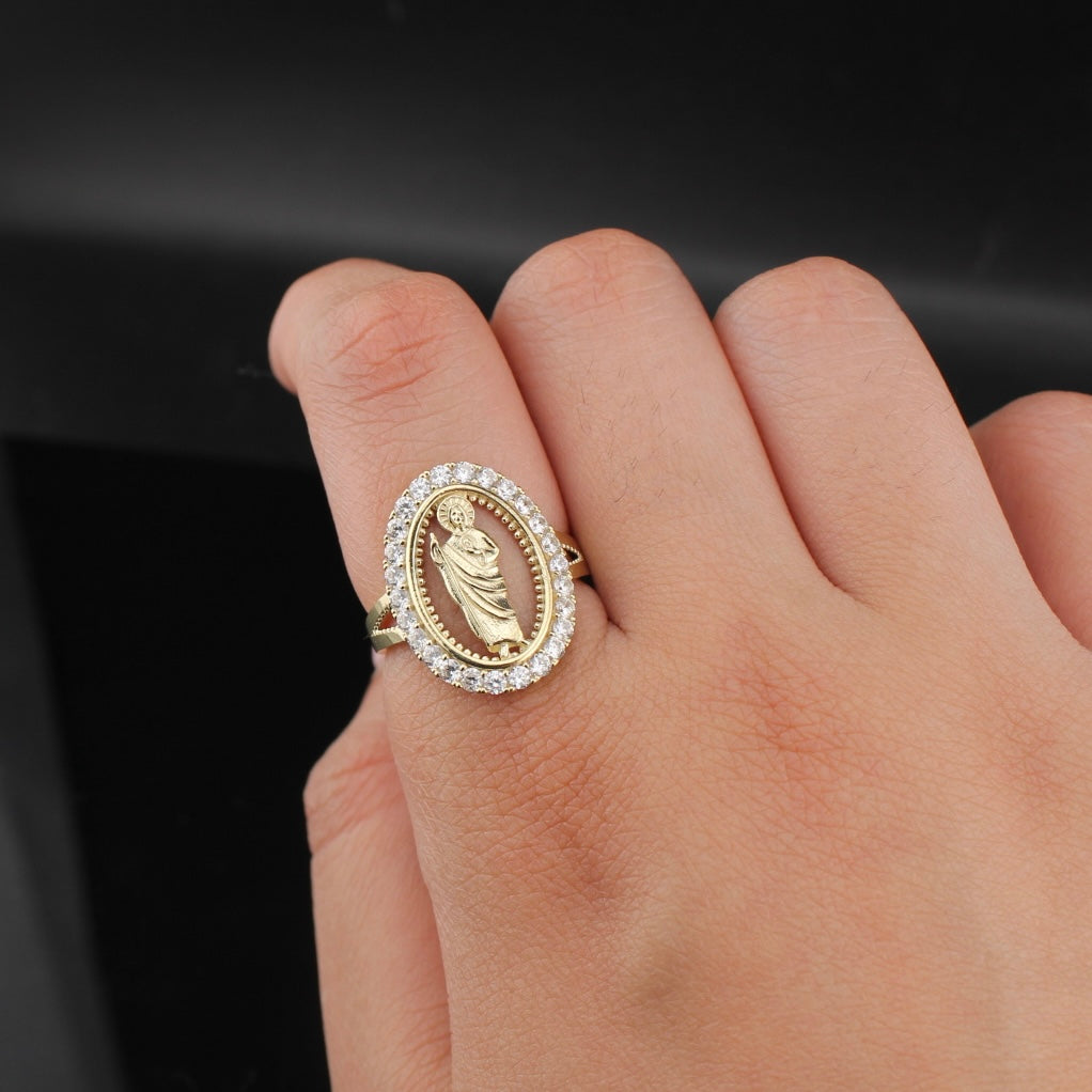 Real 10K Gold St. Jude Ring