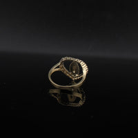 Real 10K Gold Heart Virgin Mary Ring