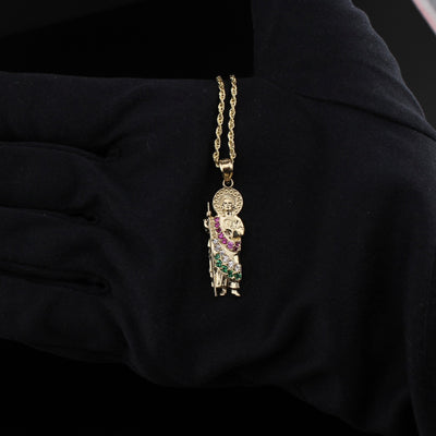 10K St. Jude Charm & 1.5mm Rope Chain