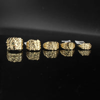 Anillo de pepita de oro de 10K real