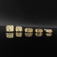 Anillo de pepita de oro de 10K real