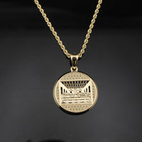 Colgante y Cadena de la Última Cena de Oro de 10K Auténtico