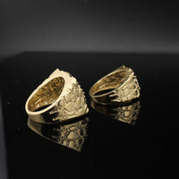 Real 10K Gold Centenario Nugget Ring