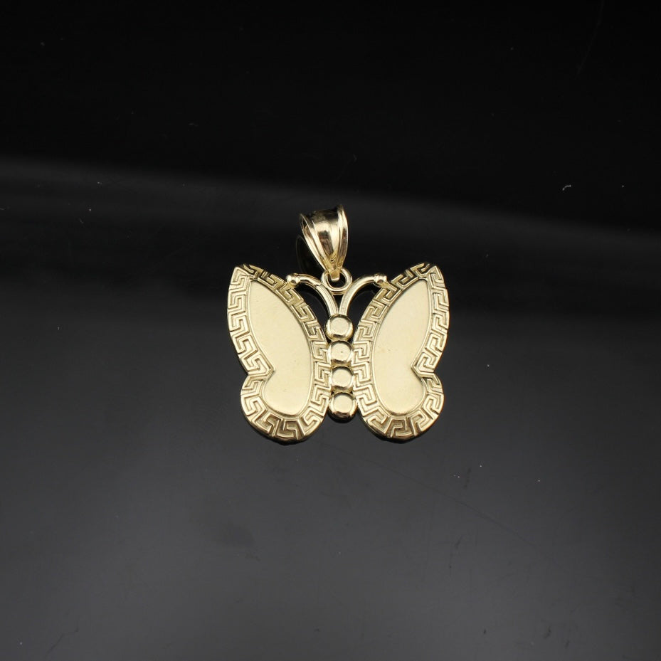 Colgante de mariposa de oro de 10K real